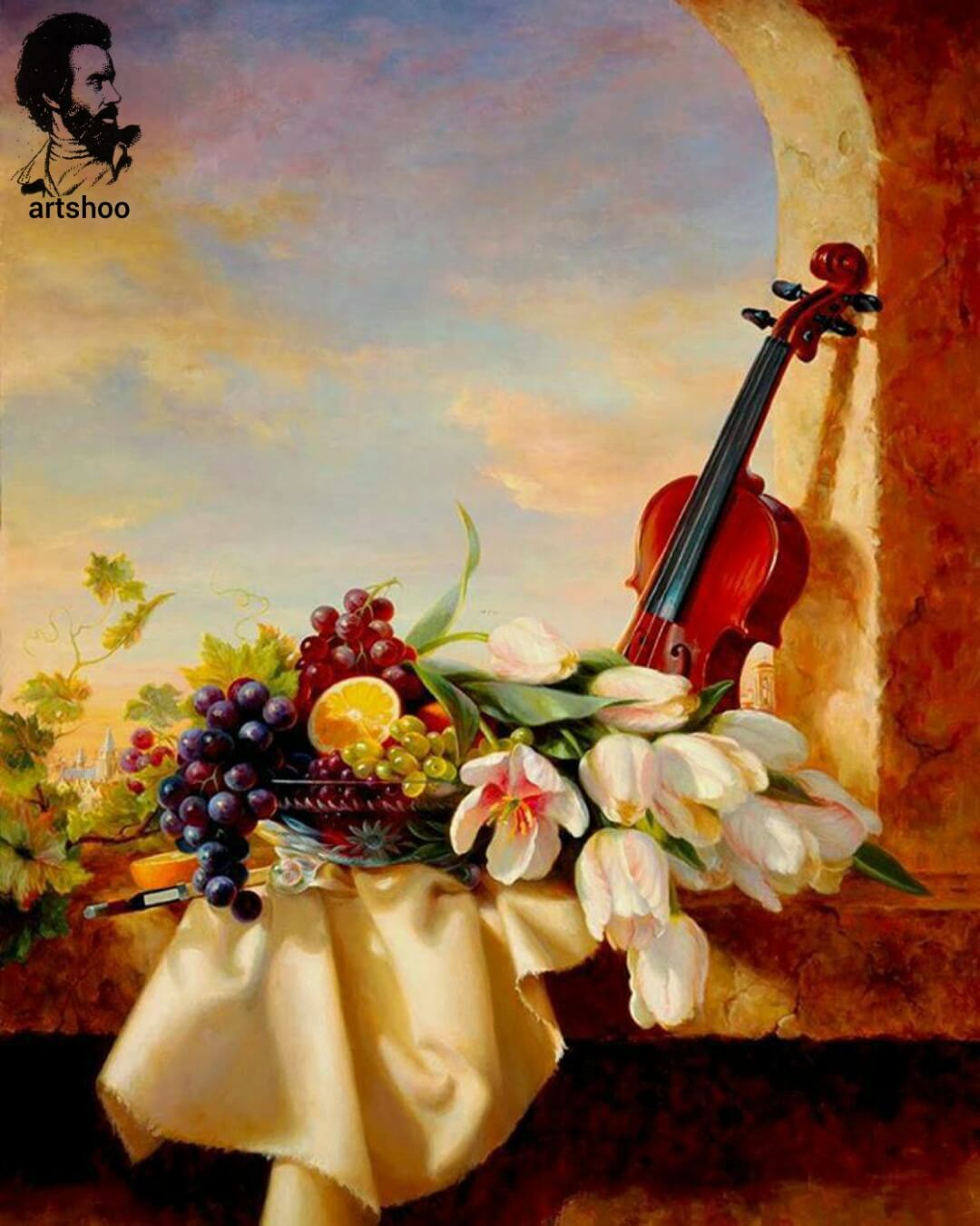 آموزش نقاشی رنگ روغن